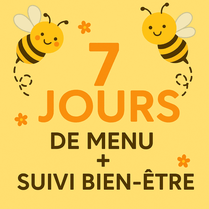 Pack 7 Jours Bien-Être : Menus Personnalisés, Recettes Saines, Liste de Courses & Accompagnement 