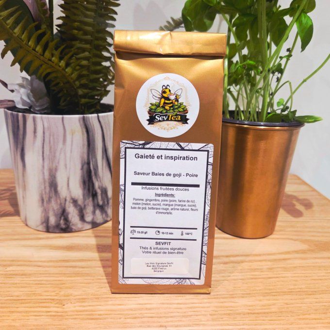 Gaieté et Inspiration – Infusion Baies de goji & Poire