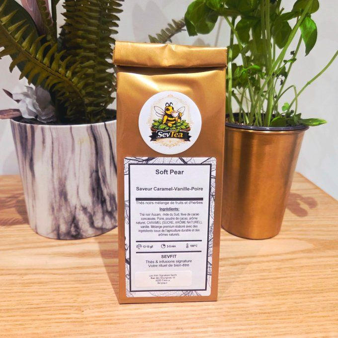 Soft Pear – Thé Noir Caramel, Vanille & Poire