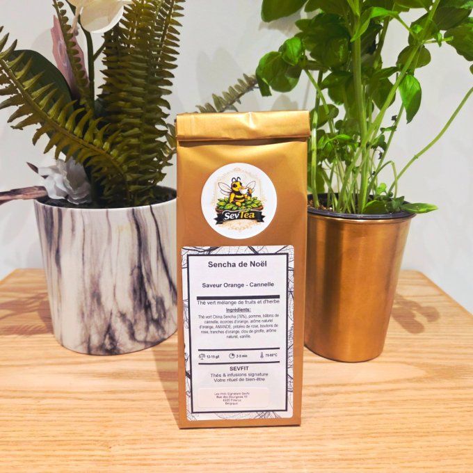 Sencha de Noël – Thé Vert Orange & Cannelle