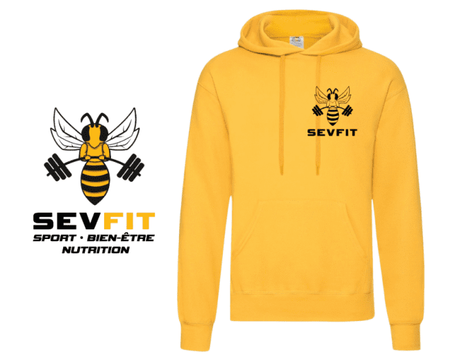 BeeWear ✾ Sevfit ✾ Sweatshirt Hoodie Yellow  avec capuche unisexe