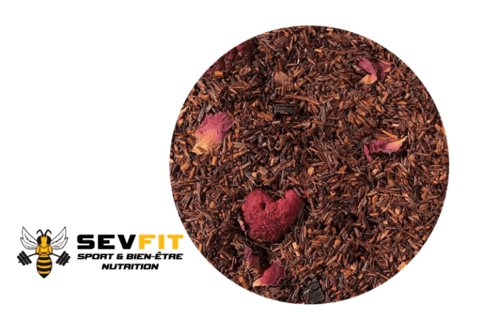 Beetea  ✾ Sevfit ✾ Papo'thé ✾ Rooibos mélange Doux péché Framboise – Vanille 50g