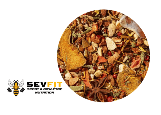 Beetea  ✾ Sevfit ✾ Papo'thé ✾ Tisane Mandarine Miel Curcuma 50gr