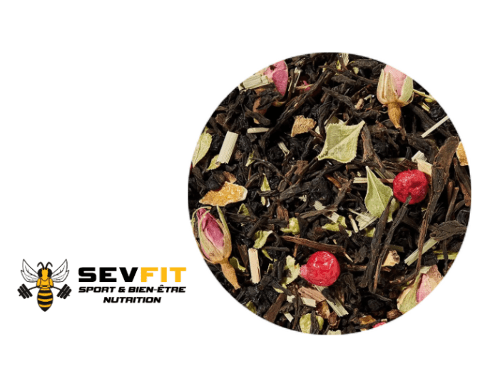 Beetea  ✾ Sevfit ✾ Papo'thé ✾ Thé Noir Sencha Fruits & Roses Amande Vanille 50gr