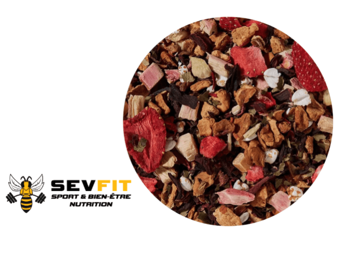 Beetea  ✾ Sevfit ✾ Papo'thé ✾ Infusion de fruits Fraise Rhubarbe 50gr