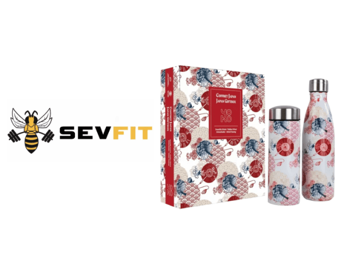 Bee on the Go ✾ Sevfit ✾  Yoko ✾ Coffret Cadeau japan 1 bouteille 500 ml et 1 theiere 350ml