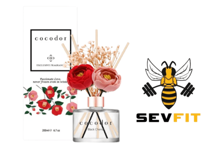 BeeScent ✾ Sevfit ✾ Cocodor diffuseur de fleurs de Camélia 200 ml - Parfum Cerise noire