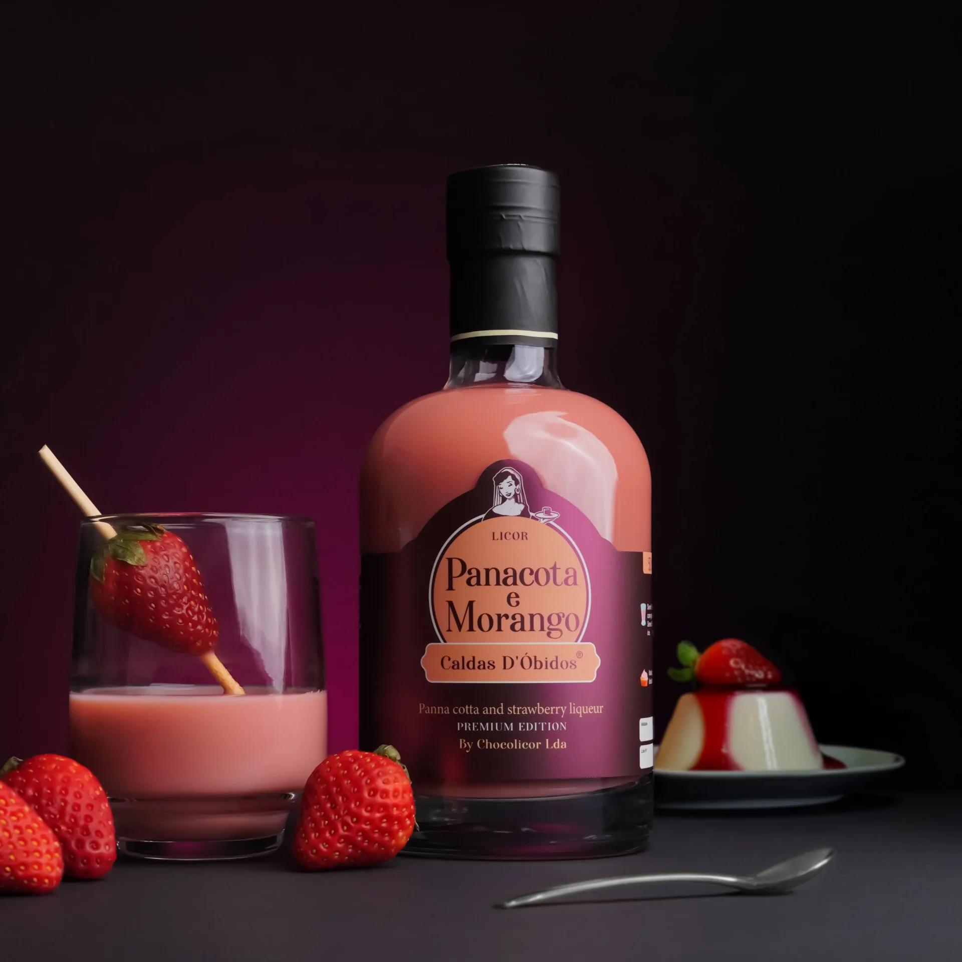 Liqueur Panacota e Morango Chocolidor - SevFit